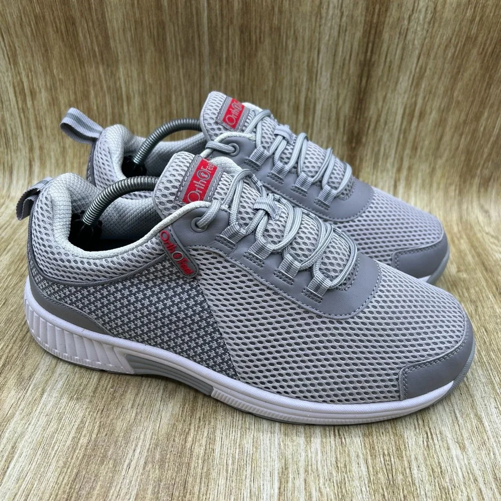 Orthofeet Edgewater 618 Sneakers Men's Size 9.5 4E X-Wide Grey Mesh Orthopedic